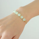 Beautiful Stainless Steel Adjustable Jade Bracelet for Women