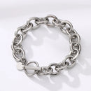 Stainless Steel Thick Chain Couple Bracelet for Man Women