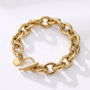 Stainless Steel Thick Chain Couple Bracelet for Man Women