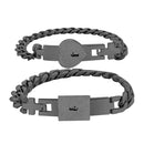 Lock And Key Pair Heart Stainless Steel Couple Bracelet