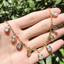 Colorful Zircon Stone Emerald Necklace For Women