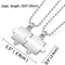 Titanium Blank Couple Puzzle Best Friend Necklace