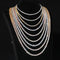 18K Gold Silver Plated Zircon Diamond Tennis Necklace For Men Women