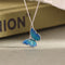 Simple Design Blue Butterfly Necklace