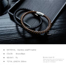 Black Color Magnetic leather bracelet