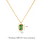 18K Gold Plated Cubic Zirconia Emerald Necklace