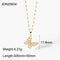 18K Gold Stainless Steel Zircon Butterfly Necklace