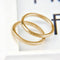 Stainless Steel 14K Gold Color Engagement Eternity Ring