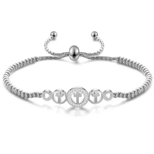 Stainless Steel Crystal Bracelet