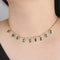 Colorful Zircon Stone Emerald Necklace For Women