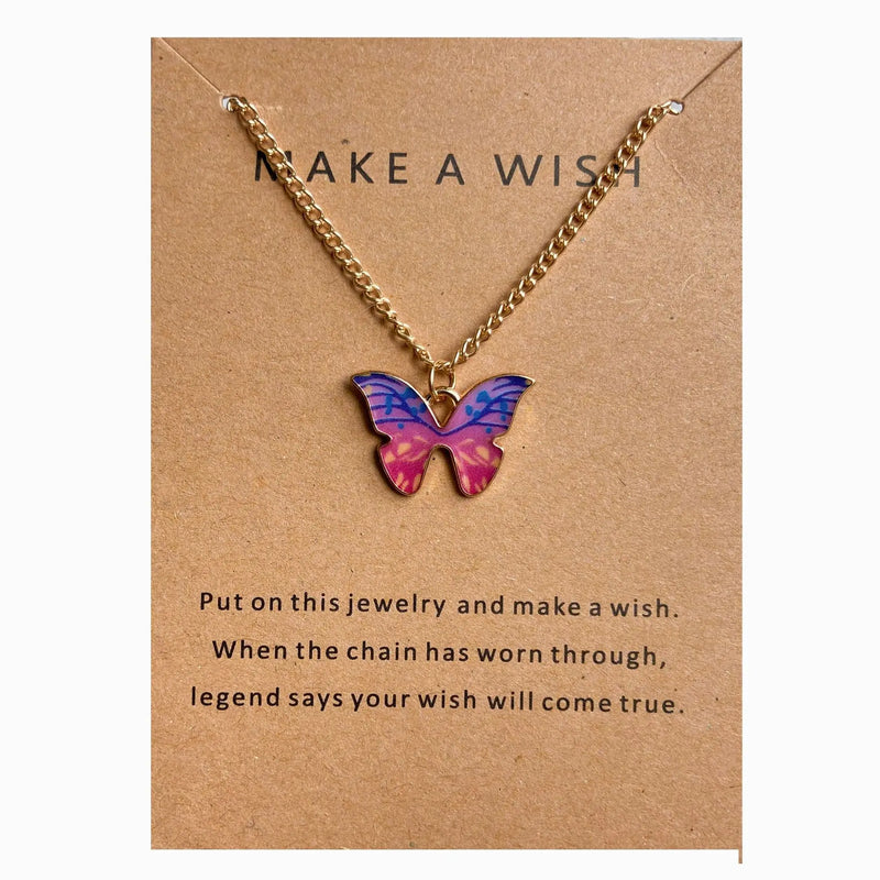 Trendy Butterfly Charm Gold & Silver Necklace