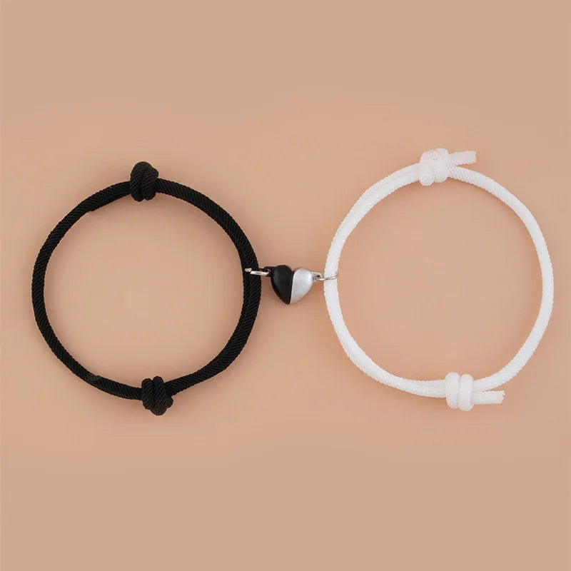 Heart-Shaped Magnetic Couples Bracelet