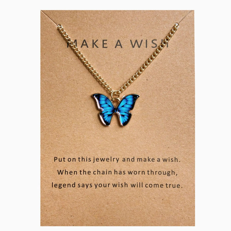 Trendy Butterfly Charm Gold & Silver Necklace