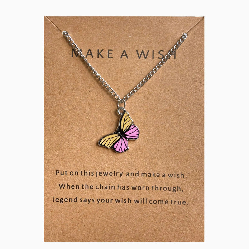 Trendy Butterfly Charm Gold & Silver Necklace