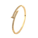 Zircon Micro Insert Real Gold Plated Screw Bracelet