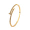 Zircon Micro Insert Real Gold Plated Screw Bracelet