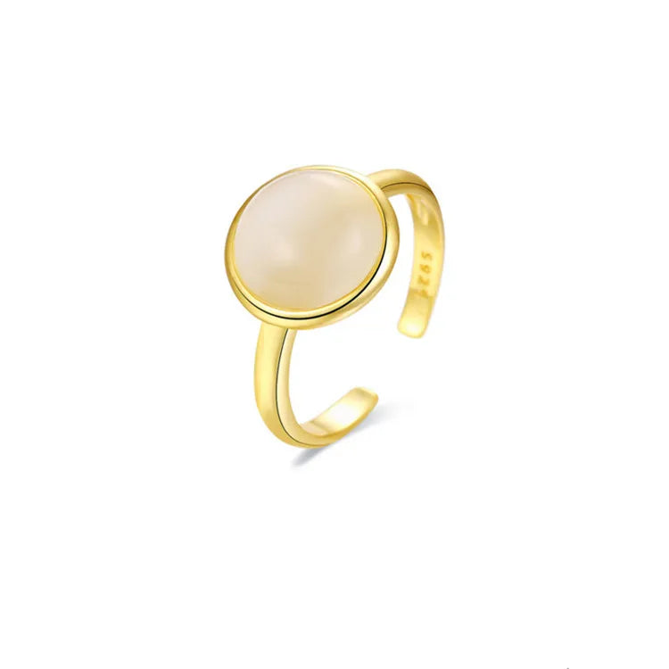 18K Gold Open Opal Ring