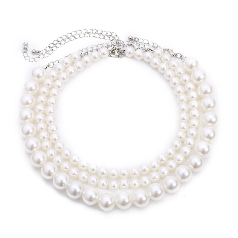 Pearl Multi Layered Beaded Necklace