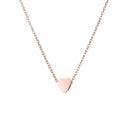 14K Gold Heart Charm Choker Necklace