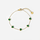 Emerald Heart Stone Bracelet