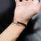 Black Color Magnetic leather bracelet