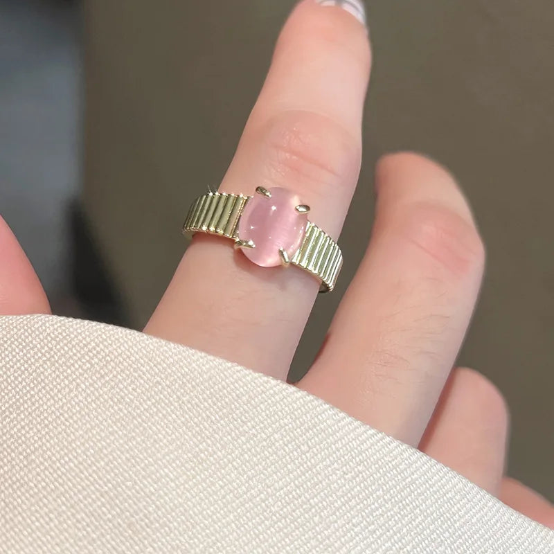 Pink Opal Ring for Women