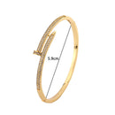 Zircon Micro Insert Real Gold Plated Screw Bracelet