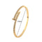 Zircon Micro Insert Real Gold Plated Screw Bracelet