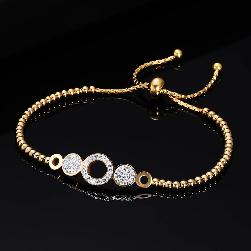 Stainless Steel Crystal Bracelet