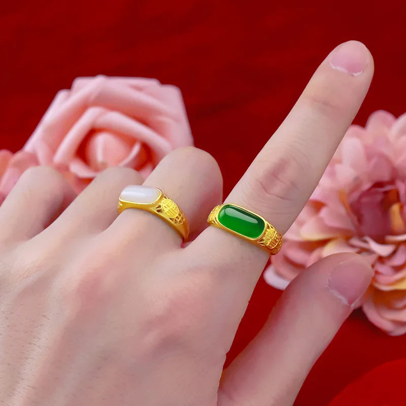 Green Emerald Ring for Women