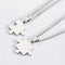 Titanium Blank Couple Puzzle Best Friend Necklace