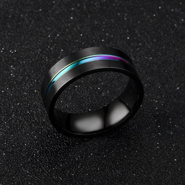 Stainless Steel Black Rings For Men