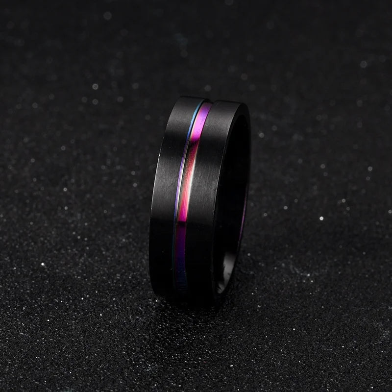 Stainless Steel Black Rings For Men