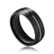 Matt Stainless Steel Black Ring For Men