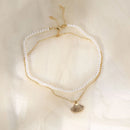 Pearl Shell Double Layer Necklace