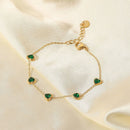 Emerald Heart Stone Bracelet