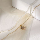 Pearl Shell Double Layer Necklace