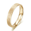 Stainless Steel 14K Gold Color Engagement Eternity Ring