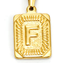 18K Gold Plated Letter Necklaces For Women