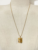 Rectangle Photo Locket Necklace for Women