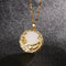 Gold-Plated Green Gemstone Jade Necklace