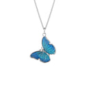 Simple Design Blue Butterfly Necklace