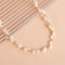 Gold Hole Beaded Freshwater Pearls Necklace