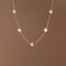 Y Shape Pearl Crystal Ball Necklace