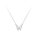 Simple Design Zircon Butterfly Necklace