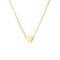 14K Gold Heart Charm Choker Necklace