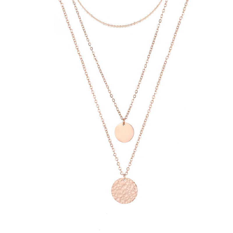 Gold Plated Stainless Steel Layered Necklace