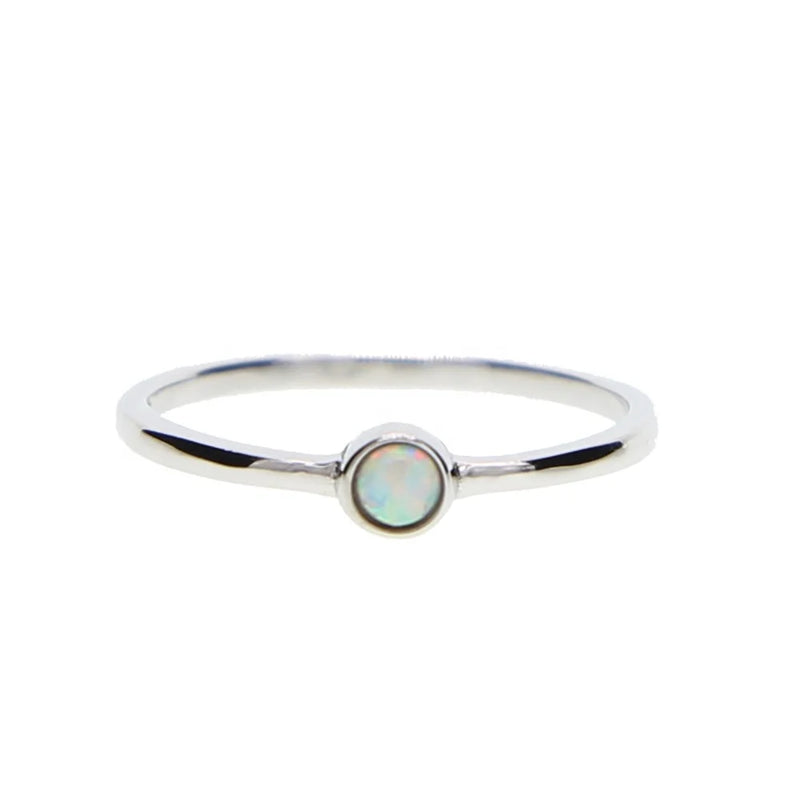 Single Stone Opal Ring for Women