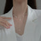 Y Shape Pearl Crystal Ball Necklace