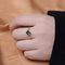 Square Emerald Gold Plated Ring